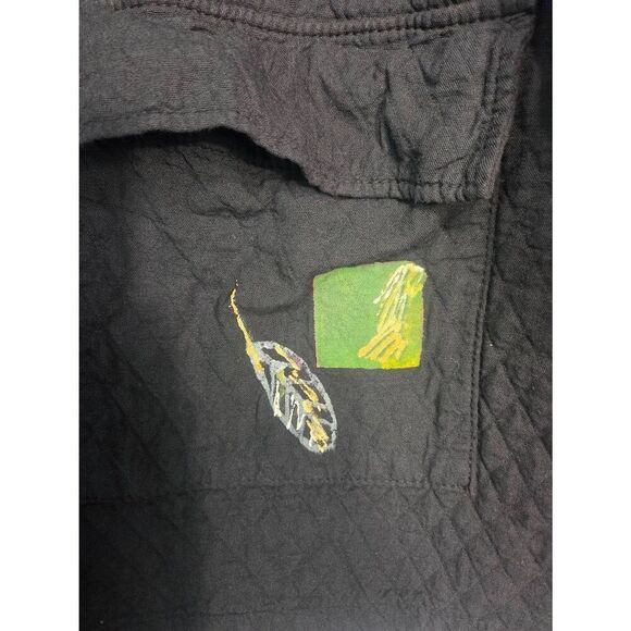 VTG Odile Cotton Eclectic Grandma Art To Wear Hand Painted Jacket Sz. XL - Picture 5 of 9